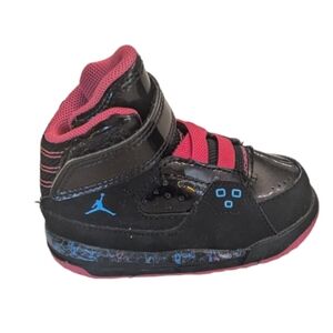 Air Jordan SC-1 Toddler Sneakers in Black Blue Pink - 4C